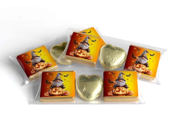 Halloween Chocolate Trio - Personalised Favours - Neapolitan Chocolates & Chocolate Heart - V12
