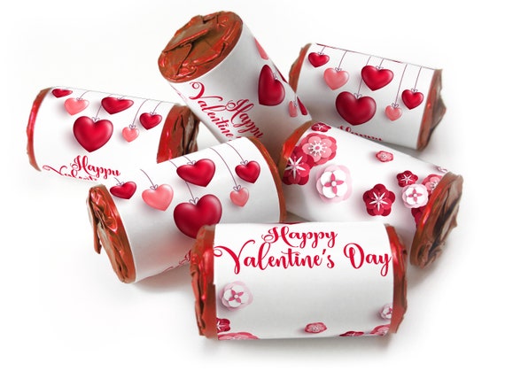 Valentines Day Favours - Love Heart Sweets with Inner Foil choices - Valentine V3