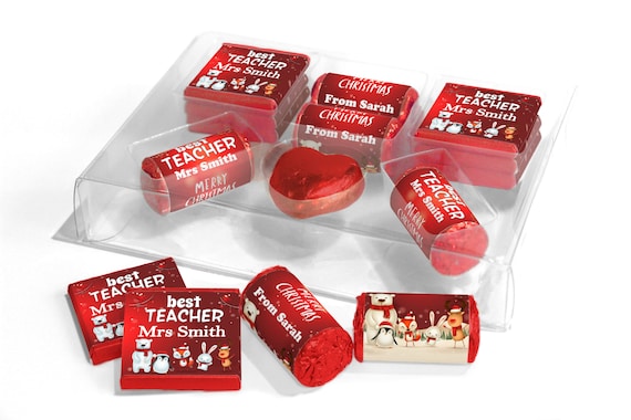 Christmas, Santa, Chocolates, Sweets in Combo Box - Personalised Favours - Best Teacher