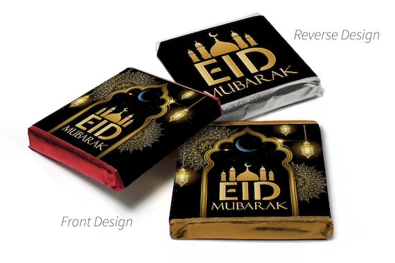 EID Mubarak Chocolates - Favours - Neapolitan Chocolates - V3 - Black