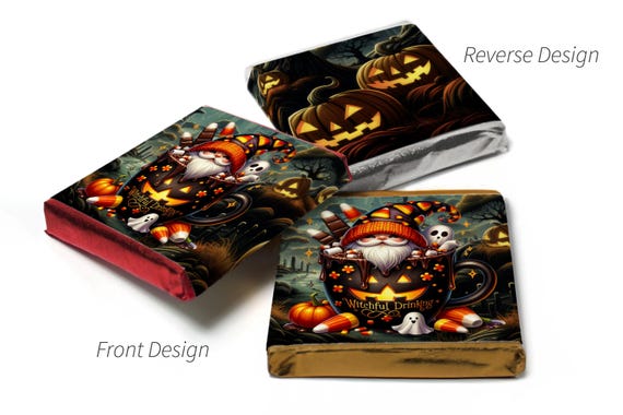 Halloween Gonk Chocolates - Personalised Favours - Neapolitan Chocolates - V4