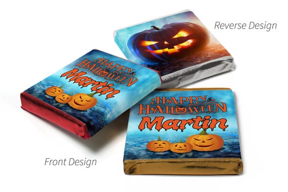 Halloween Chocolates - Personalised Favours - Neapolitan Chocolates - V8