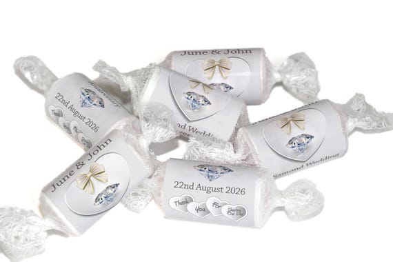 Diamond Wedding Anniversary Gifts - Love Heart Sweets - 60th wedding anniversary gifts-V1