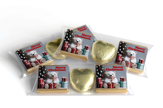 Christmas Chocolate Trio - Personalised Favours - Neapolitan Chocolates & Chocolate Heart - V17