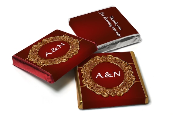 Emblem Wedding Chocolates - Personalised Wedding Favours - Neapolitan Chocolates - V1