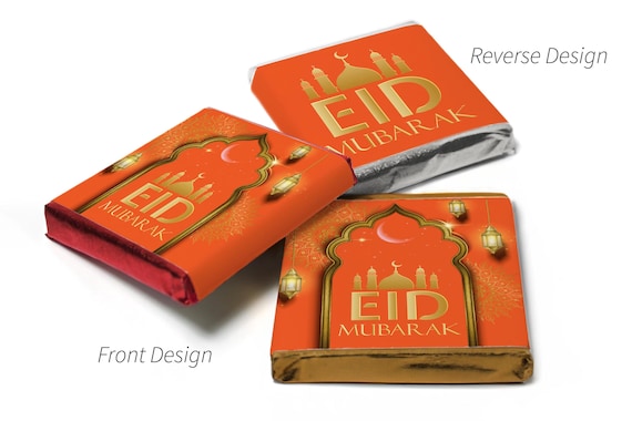 EID Mubarak Chocolates - Favours - Neapolitan Chocolates - V3 - Orange
