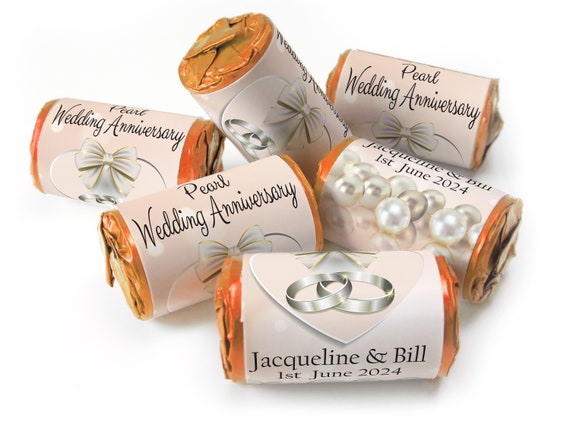 Pearl Wedding Anniversary Gifts - Love Heart Sweets - 30th wedding anniversary gifts  V1