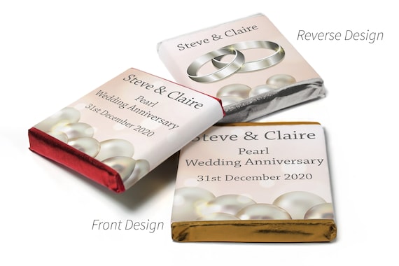 Pearl Wedding Anniversary Gifts - Neapolitan Chocolates - 30th wedding anniversary gifts  V1