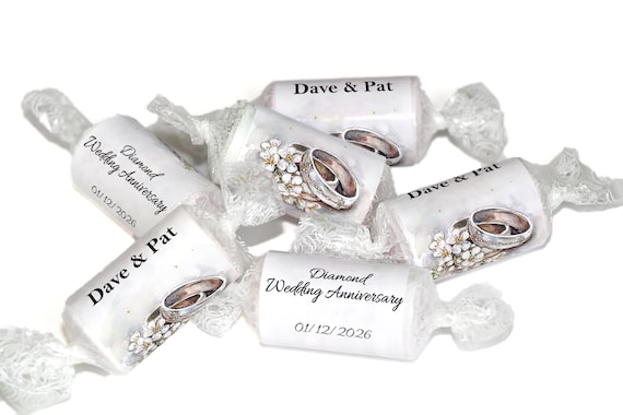Diamond Wedding Anniversary Gifts - Love Heart Sweets - 60th wedding anniversary gifts-V4