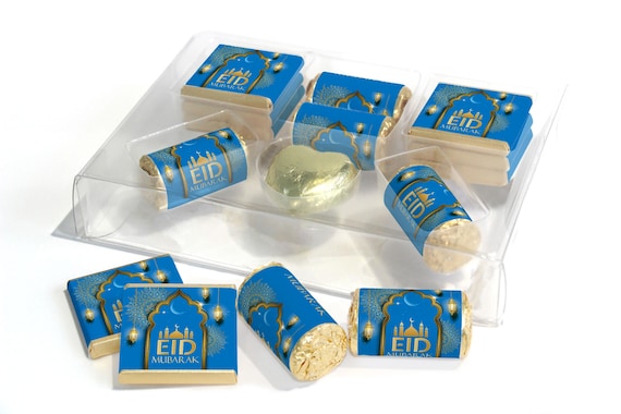 EID Large Combo Box - EID GIFTS - Neapolitan Chocolates/Heart/Love Heart Sweets - V3 - Blue