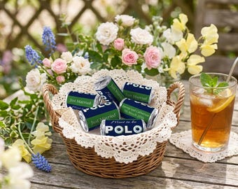 Personalised Wedding Favours Mini Polo Mints | Custom "Mint to Be" Bridal Shower Sweets | Unique Engagement Party Table Decor Gift for Guest