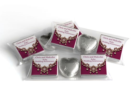 Ruby Wedding Anniversary Gifts - Trio Packs - Neapolitan Chocolates - 40th wedding anniversary gifts  V1