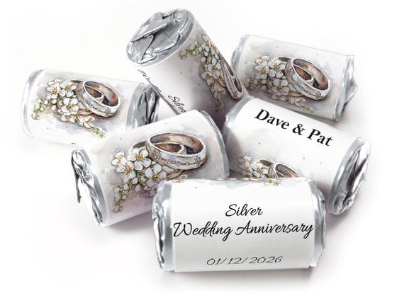 Silver Wedding Anniversary Gifts - Love Heart Sweets - 25th wedding anniversary gifts  V4