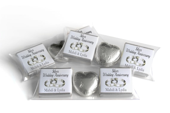 Silver Wedding Anniversary Gifts - Trio Packs - Neapolitan Chocolates - 25th wedding anniversary gifts  V1
