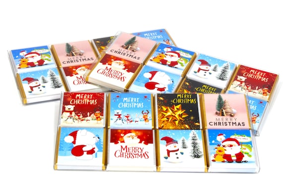 8 x Christmas Chocolates - Random Chocolates in a plastic acetate sleeve