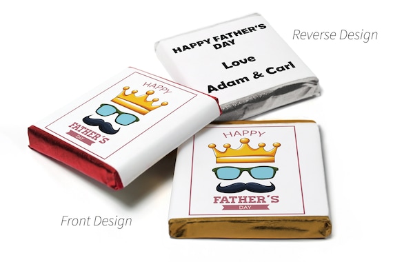 Fathers Day / Best Dad Chocolates - Personalised Favours - Neapolitan Chocolates - V3