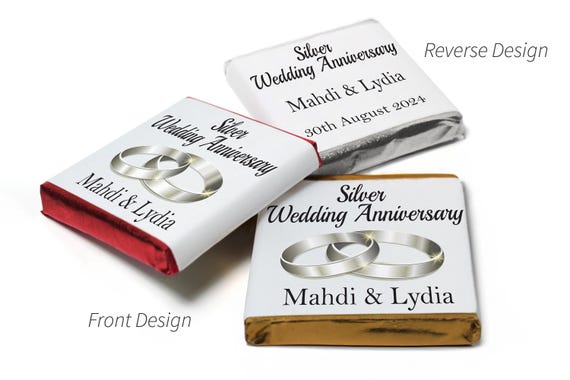 Silver wedding anniversary gifts - neapolitan chocolates - 25th wedding anniversary gifts  v1