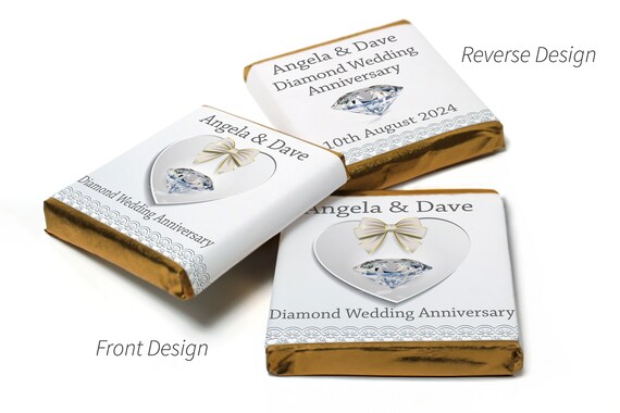 Diamond Wedding Anniversary Favours Neapolitan Chocolates -  Hong Kong