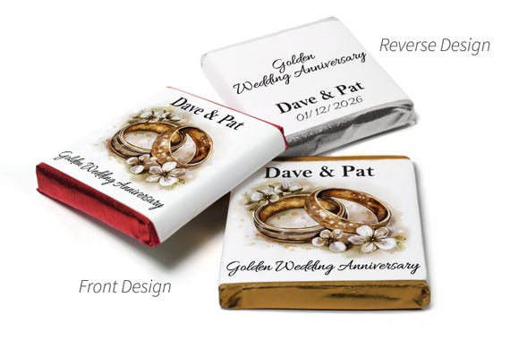 Golden Wedding Anniversary Gifts - Neapolitan Chocolates - 50th wedding anniversary gifts  V4
