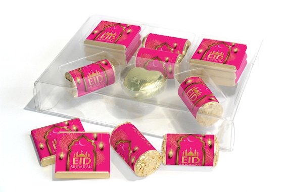 EID Large Combo Box - EID GIFTS - Neapolitan Chocolates/Heart/Love Heart Sweets - V3 - Pink