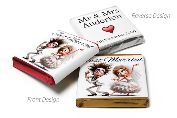 Wedding Chocolates - Personalised Wedding Favours - Neapolitan Chocolates - V16.2