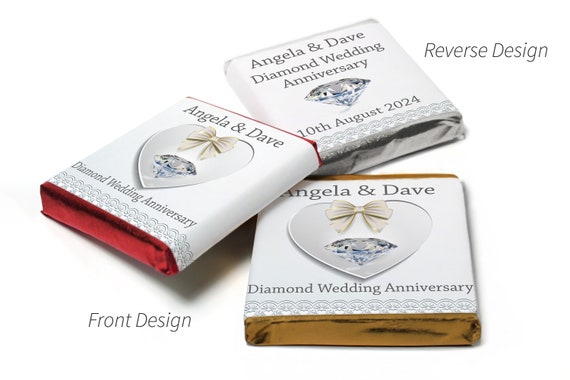 Diamond Wedding Anniversary Gifts - Neapolitan Chocolates - 60th wedding anniversary gifts  V1