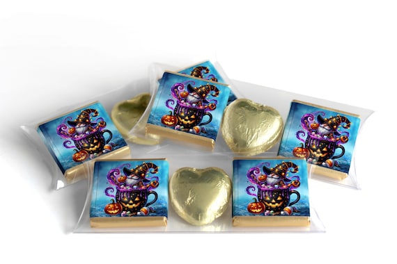 Halloween Gonk Chocolate Trio - Personalised Favours - Neapolitan Chocolates & Chocolate Heart - V6