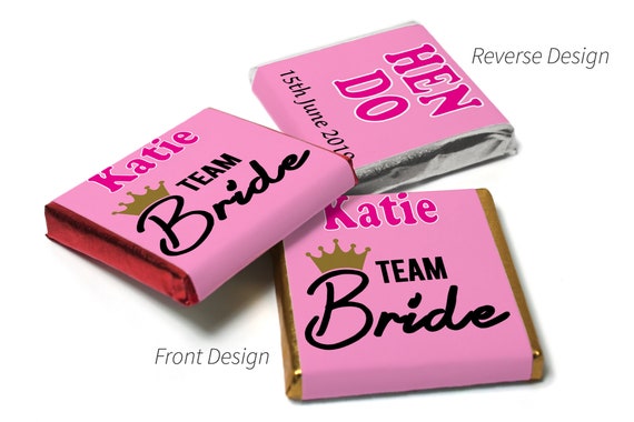 Hen Do Chocolates - Personalised Favours - Neapolitan Chocolates - V5