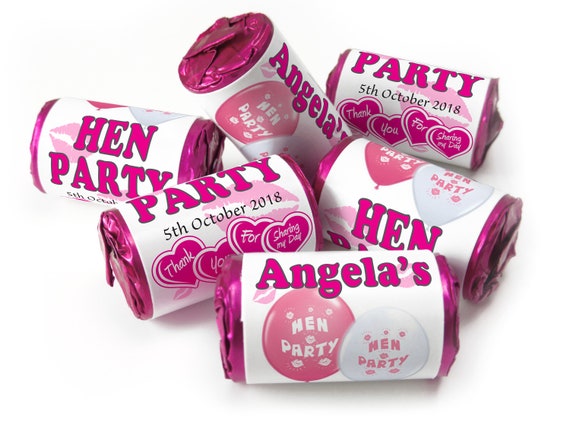 Pink Love Hearts Personalised Hen Do Night Party Bunting