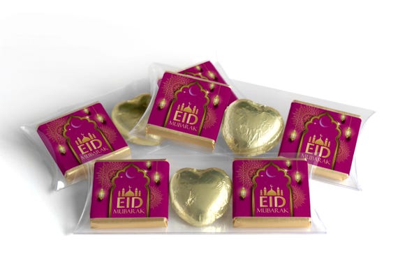 EID Heart Trio Day Chocolates - Neapolitan Chocolates - V3 - Dark Pink