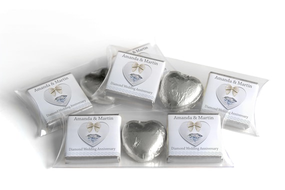 Diamond Wedding Anniversary Gifts - Trio Packs - Neapolitan Chocolates - 60th wedding anniversary gifts  V1