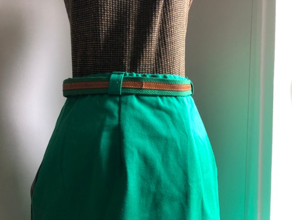 Vintage Kelly Green Skirt, 1960s-1970s - image 5
