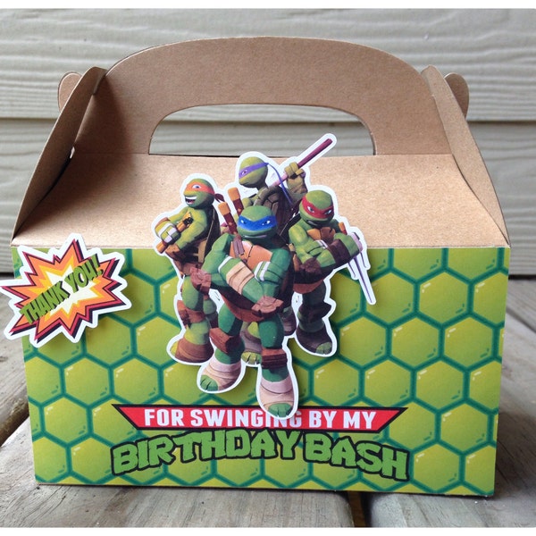 Teenage Mutant Ninja Turtles Treat Box - TMNT Birthday Party Favors