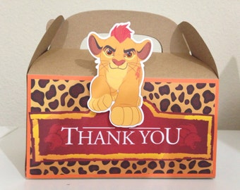 Lion Guard Treat Boxes, Kion Lion Guard Party, Kion, Bunga, Fuli, Beshte and Ono Birthday Party Favors