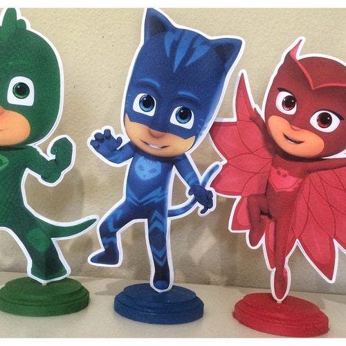 PJ Mask Centerpieces PJ Mask Birthday Party Catboy Owlet - Etsy