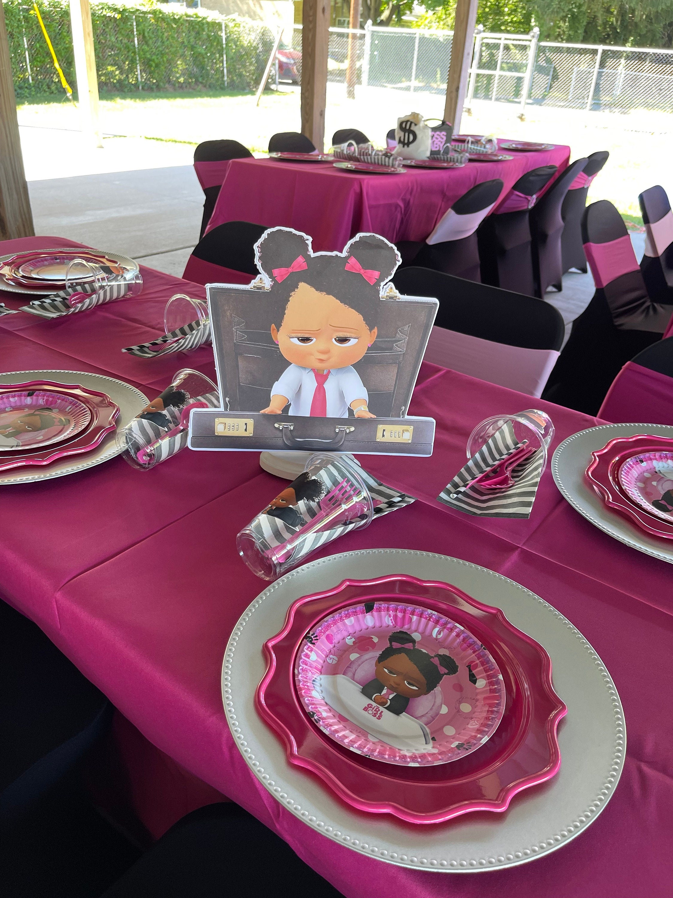 Boss Baby Centerpiece Girl Boss Baby Birthday Party Etsy UK
