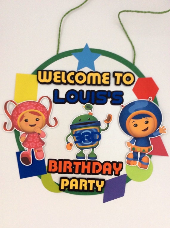 Team Umizoomi Door Sign Team Umizoomi Party Sign Il_570xn