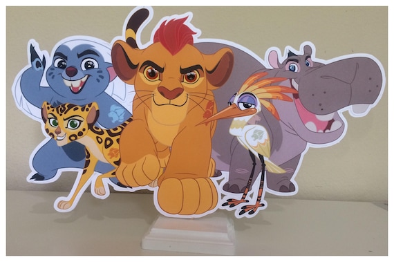 Lion Guard Group Centerpiece, Kion The Lion Guard Party, Kion, Bunga, Fuli, Beshte, Ono and Janja Birthday Party Centerpieces. Il_570xn