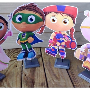 SuperWhy Centerpieces, SuperWhy Birthday Party