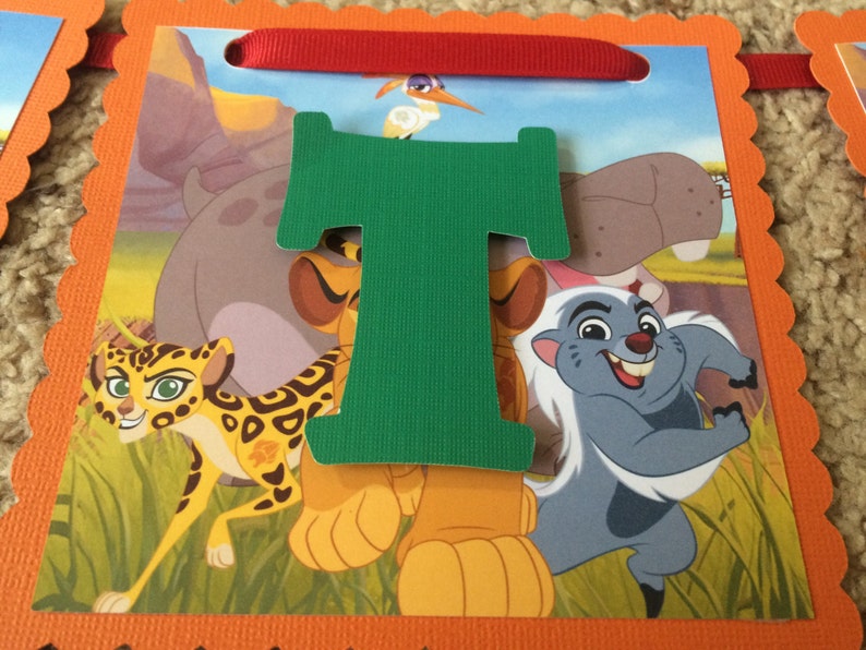 Lion Guard Birthday Banner, Kion The Lion Guard Party, Kion, Bunga, Fuli, Beshte and Ono Birthday Party Banner image 2