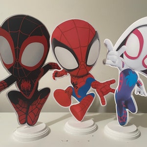 Spidey and his Amazing Friends Birthday, Spidey centerpiece cutouts, Spidey table decor, Spidey birthday decor, Spidey party supplies