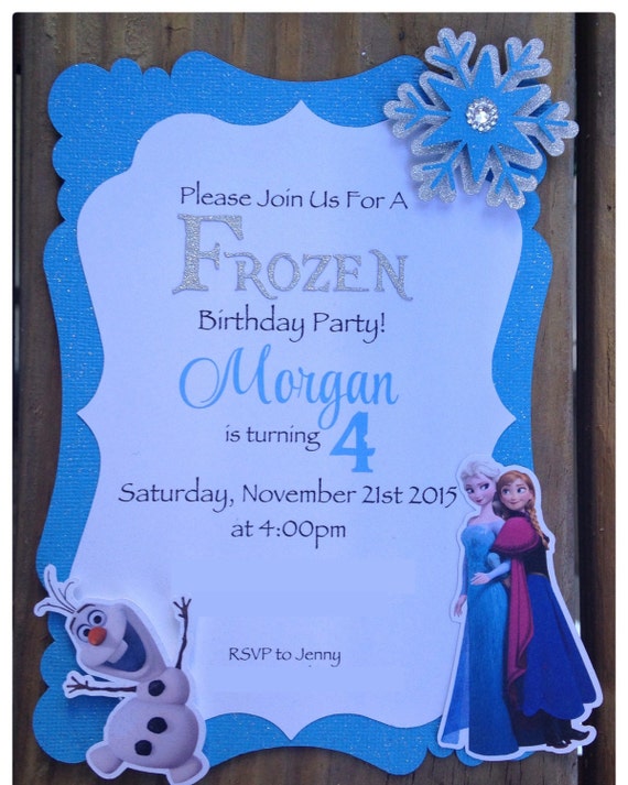 Frozen Birthday Invitation, Frozen Birthday Party, Frozen Invitation, Frozen Birthday Invitation, Disney Invitation, Elsa, Olaf. Il_570xn