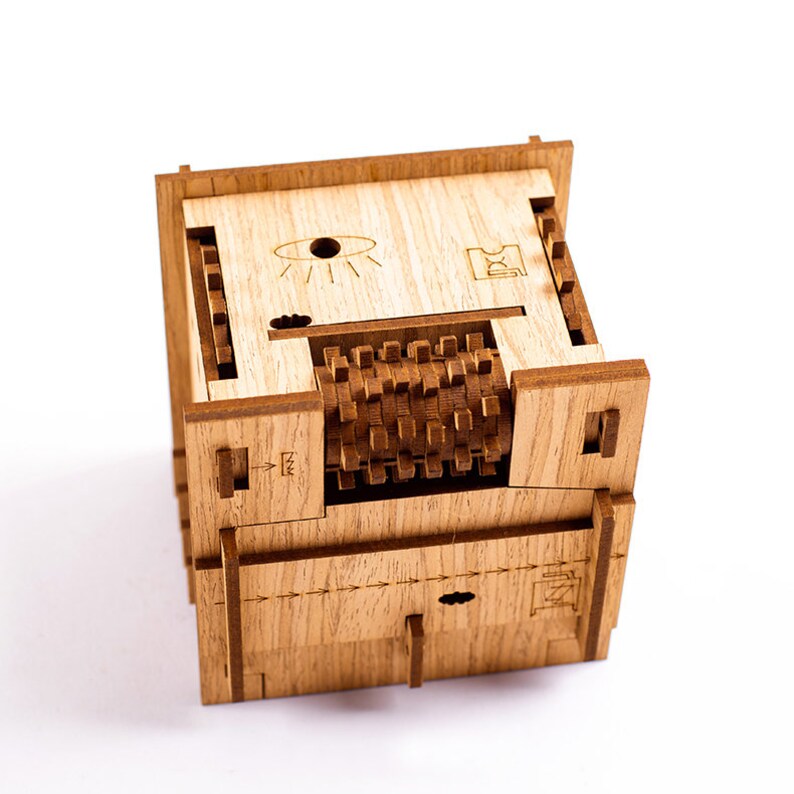 3D Wooden Puzzle Escape Room in a Box Schrödingers Cat Brain Etsy Canada