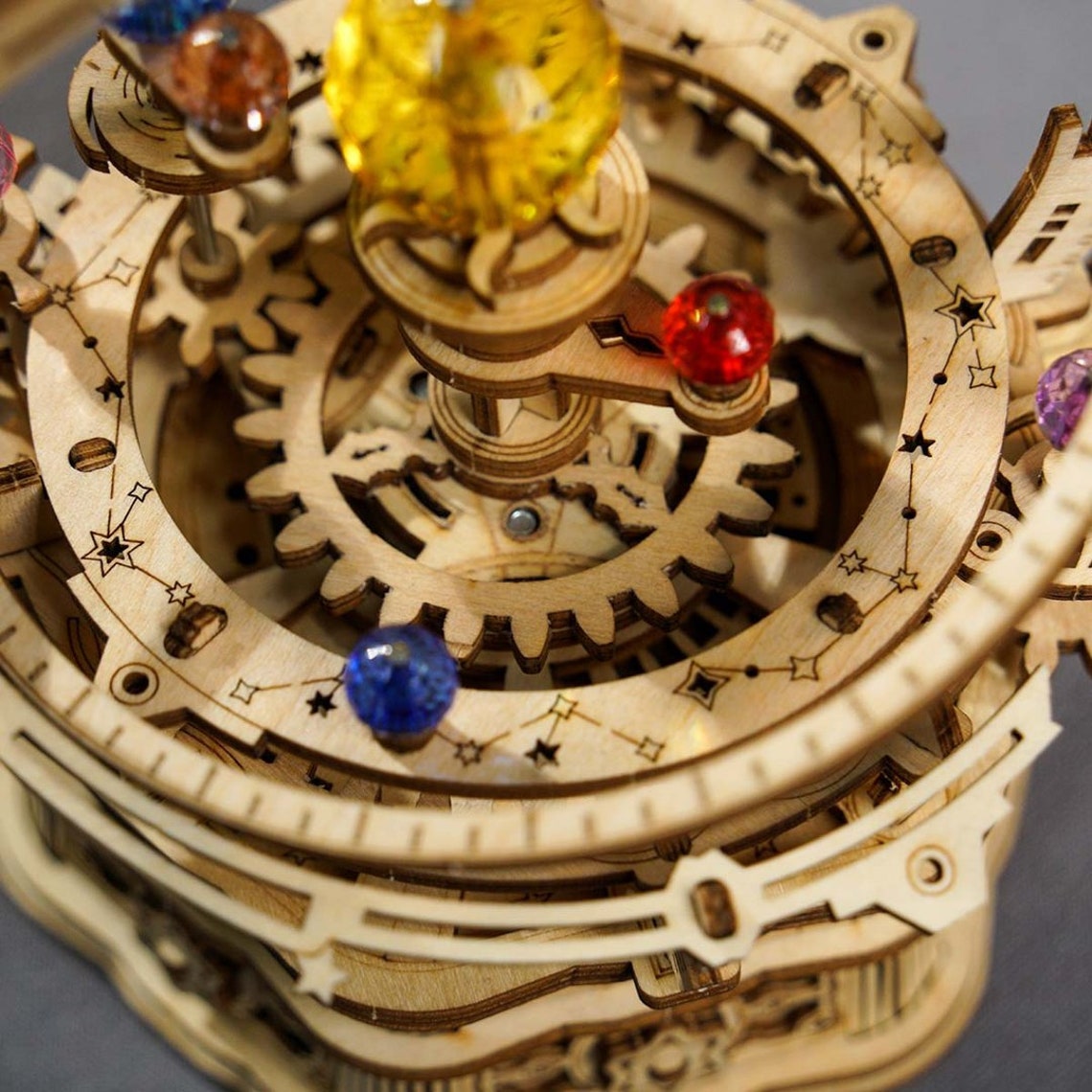 DIY 3D Wooden Puzzle Mechanical Music Box starry Night Etsy