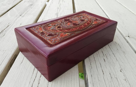Vintage Ethnic Jewelry Box, Rectangle Shaped Jewel
