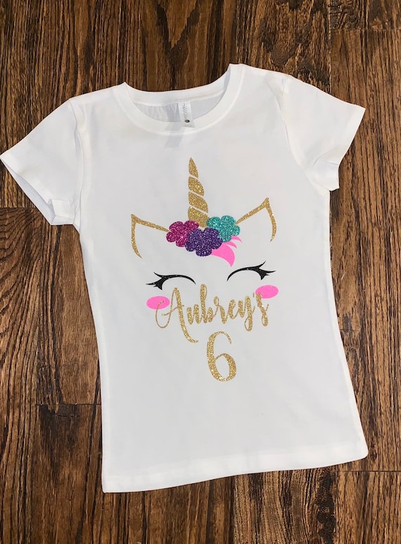 6th birthday unicorn shirt