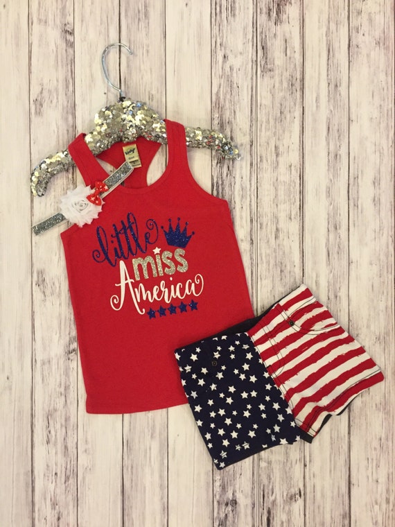 Little Miss 4th of July Tank Toddler Tanks Fourth of July Etsy