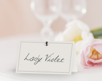 Bridgerton Place Cards | Lady Whistledown Society Papers Inspired | Hassle-Free Custom Design | Printable | Bridal Shower Tea Party Wedding