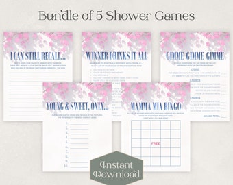 Printable Mamma Mia Bridal Shower Games | Bundle of 5 Games | Instant Download | Editable