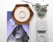 MARBLE SNOW Bracelet* Stacking bracelet – Howlite – minimalistic – white stones – christmas gift – feminine –  layering jewelry – monochrome